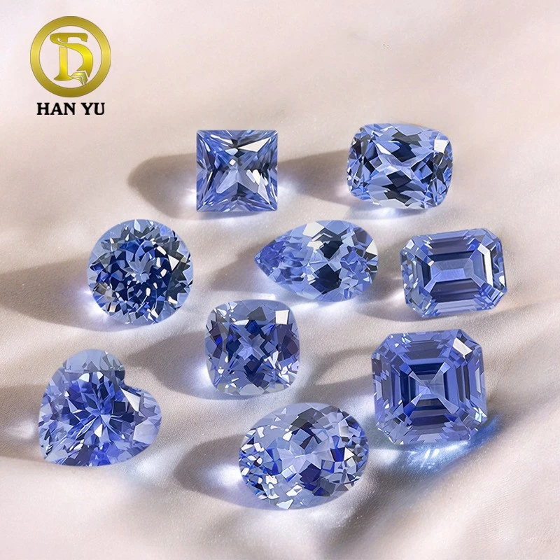 Lab Grown AGL Certified Cornflower Sapphire Gemstone factory