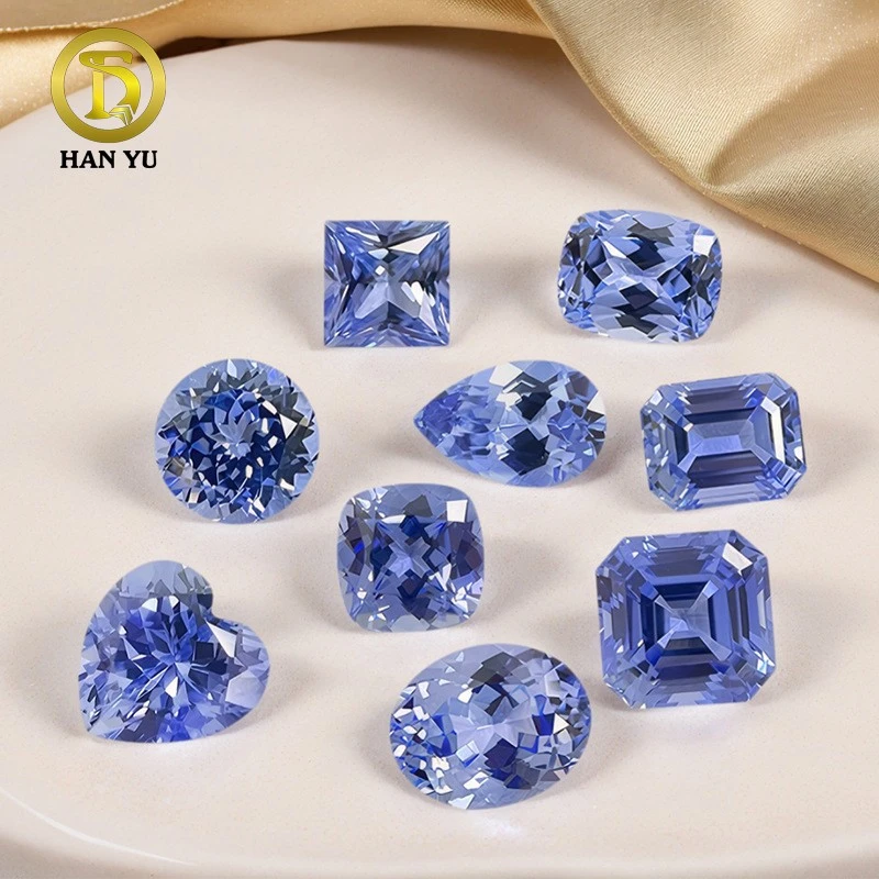 Lab Grown AGL Certified Cornflower Sapphire Gemstone high quality